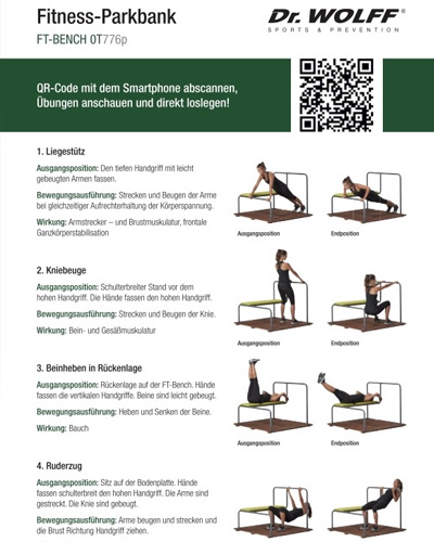 outdoor campus qr code und übungsschild