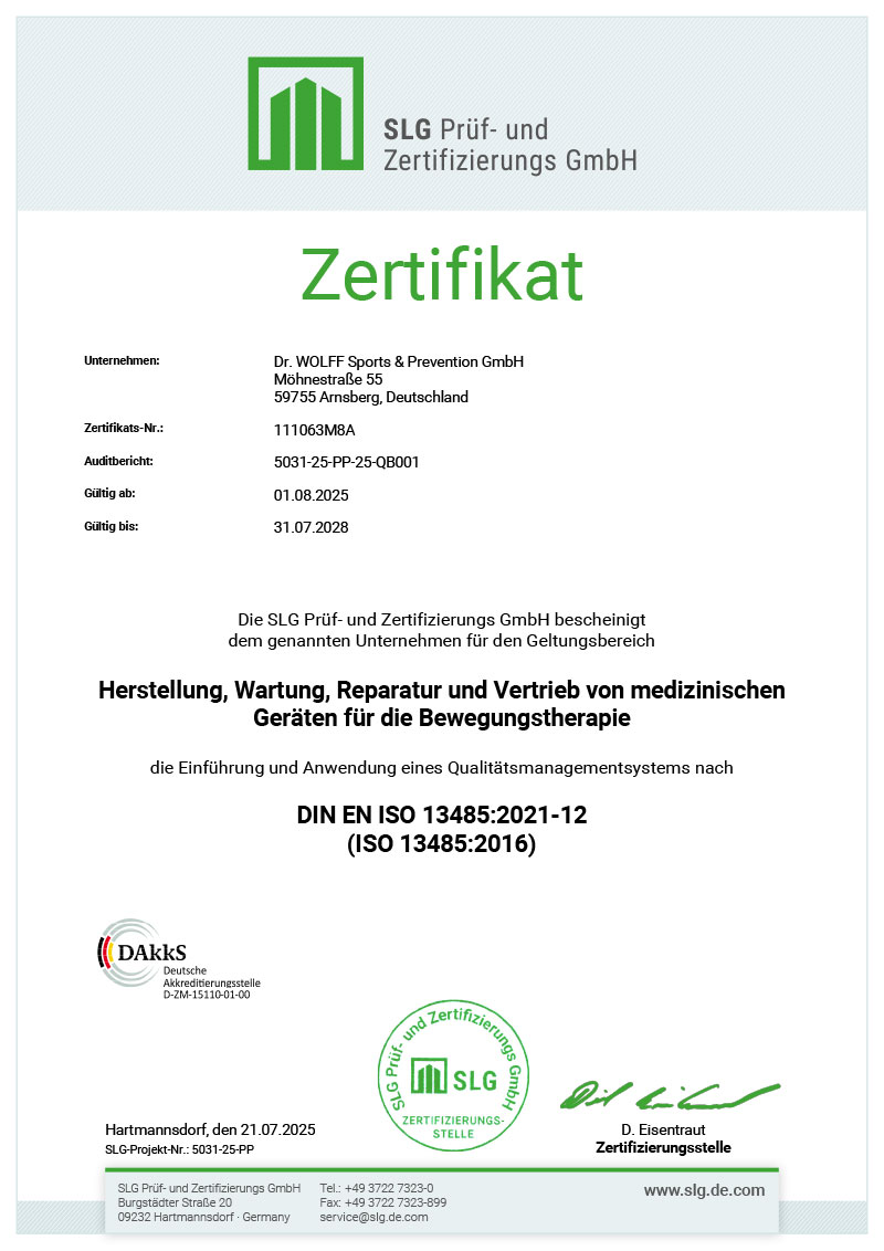 ISO 13485 Zertifikat